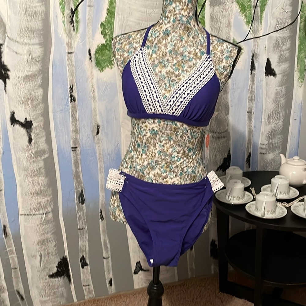 Attract Co. Sports Deep purple/lace bikini size L